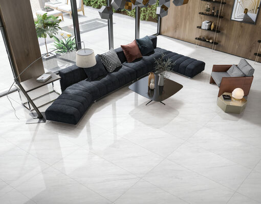 Super White Texture Indoor Tiles For Floor Bright Surface And Soft Light Living Room Floor Tiles