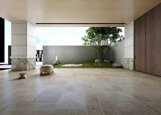 Slip Resistance Outdoor Sandstone Tiles Weather Proof Recyclable And Sustainable