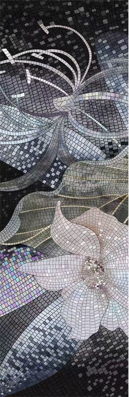 Flowers Artistic Decorative Stone Slab For Entrance Hall Impact Resistance