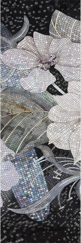 Flowers Artistic Decorative Stone Slab For Entrance Hall Impact Resistance