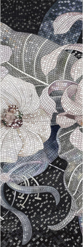 Flowers Artistic Decorative Stone Slab For Entrance Hall Impact Resistance