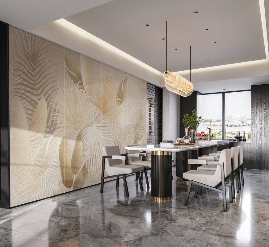 Rainforest Stone Slab Background Stylish Design Easy Installation For Large House