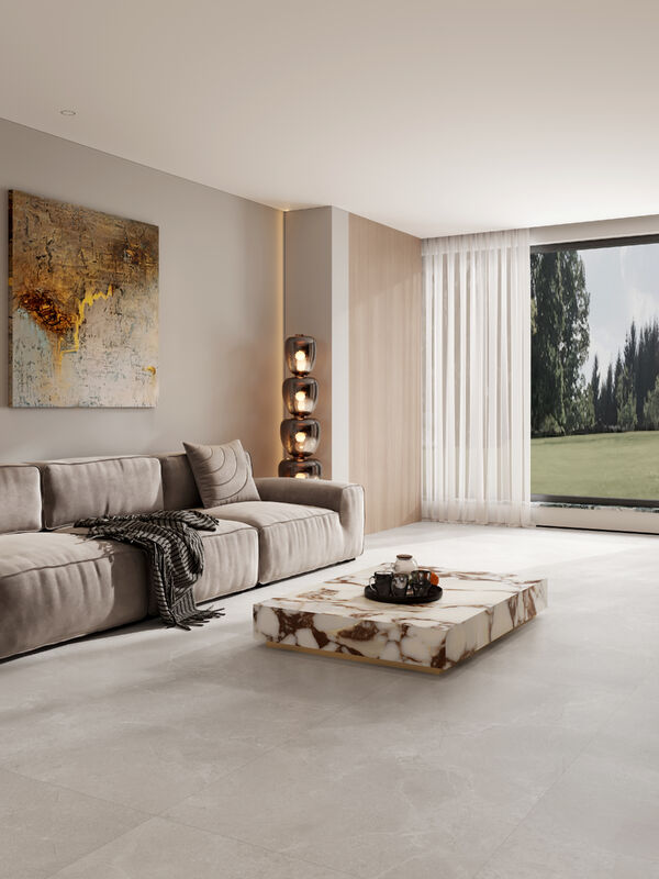 Anti Bacterial Sitting Room Floor Tiles High Density Customised Decoration