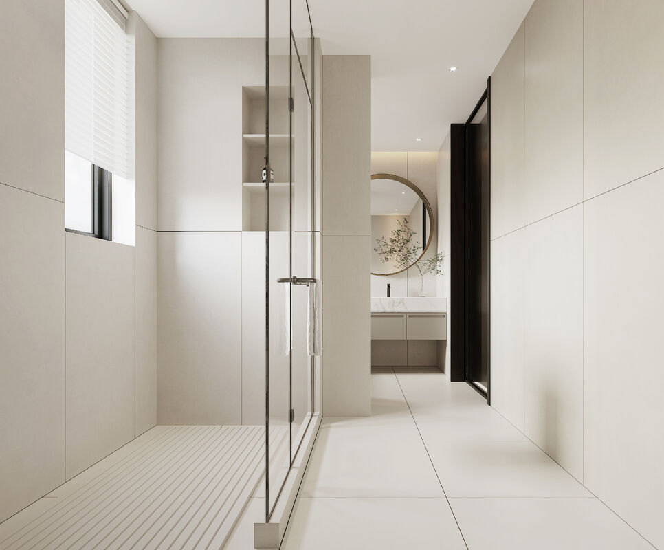 High Density Non Slip Indoor Tiles Stain Resistance Cream White Tiles Waterproof