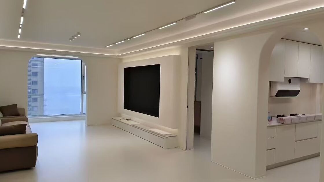 High Density Non Slip Indoor Tiles Stain Resistance Cream White Tiles Waterproof