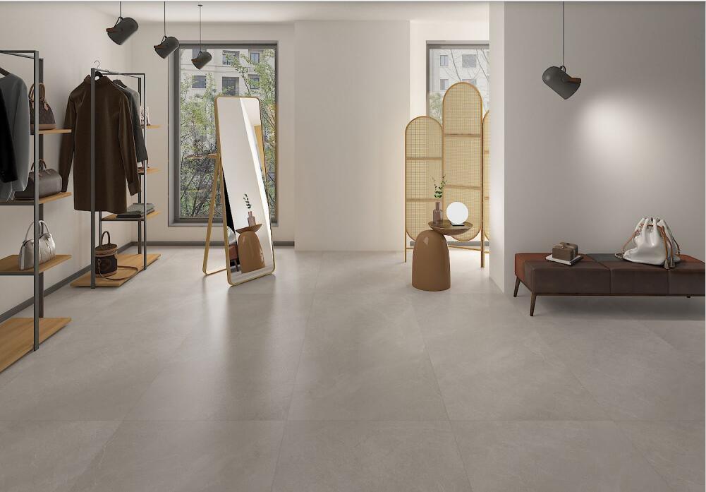 Modern Design Porcelain Indoor Tiles Decoration Beige Floor Tiles Smooth Surface