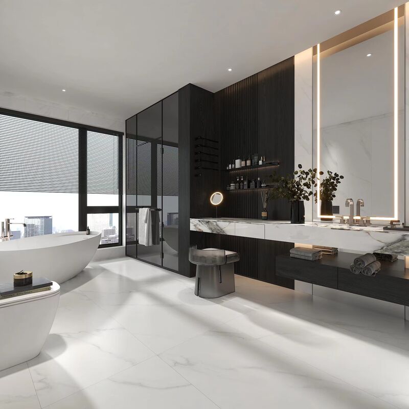 Modern Large Bathroom Tiles Anti Slip Surface Enhanced Safety For Child And Elders