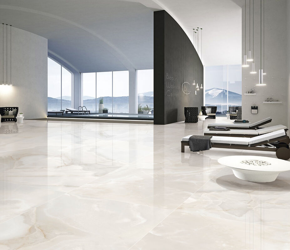 Super White Texture Modern Floor Tiles Jade Bright Surface And Soft Light