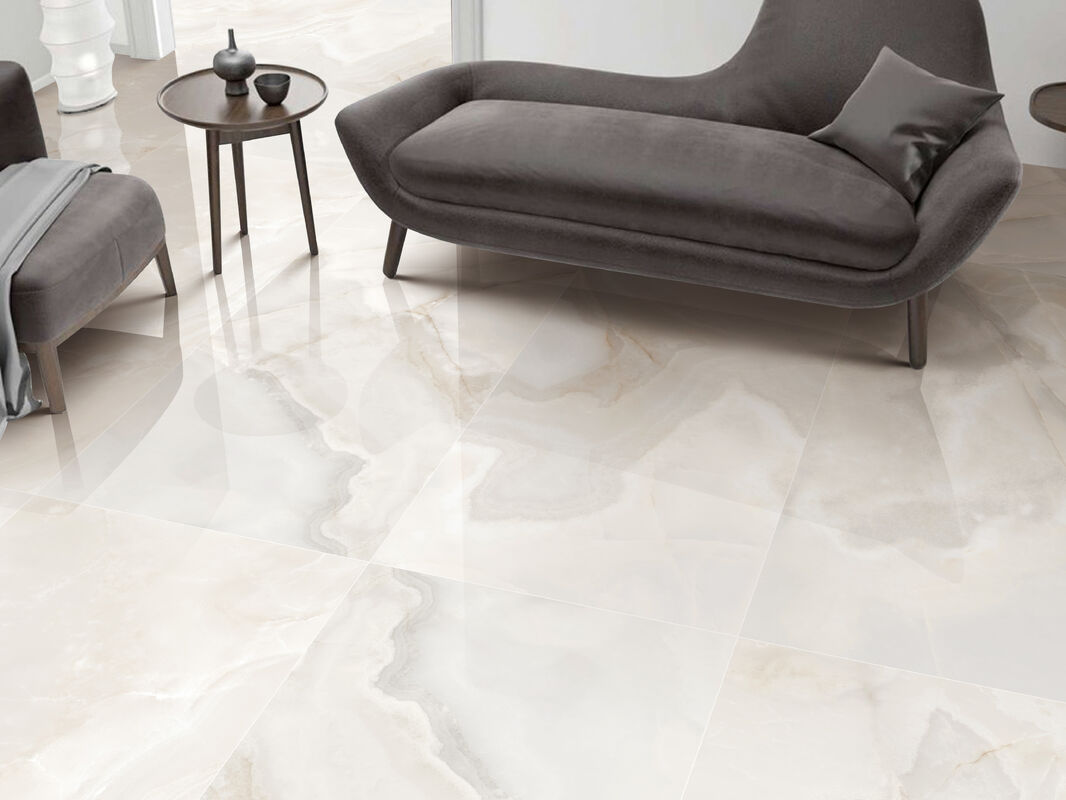 Super White Texture Modern Floor Tiles Jade Bright Surface And Soft Light