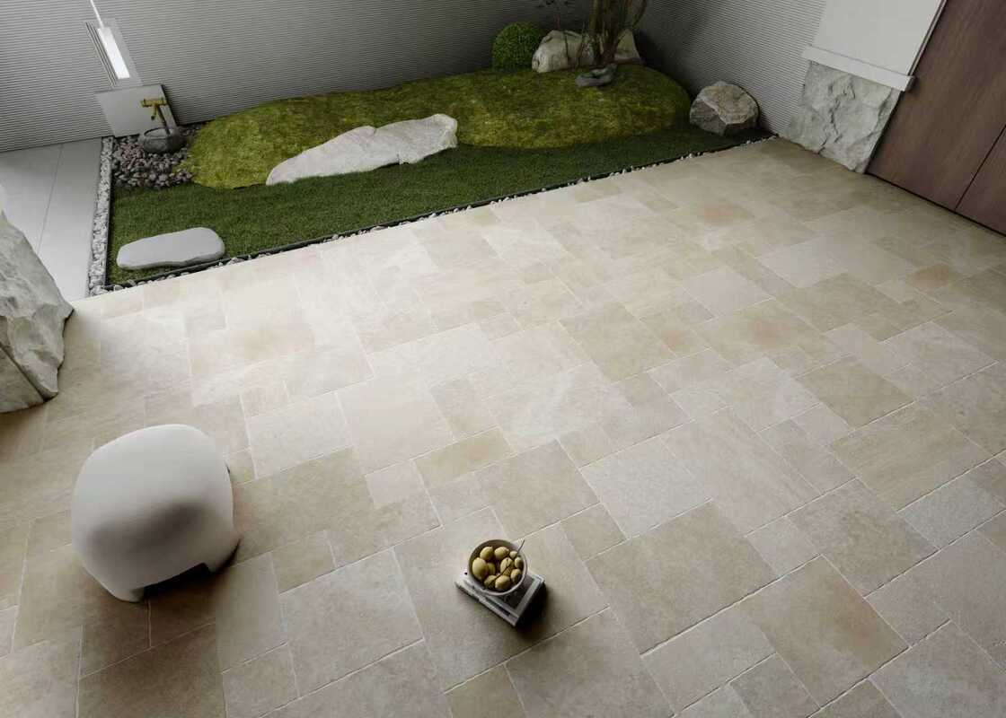 Slip Resistance Outdoor Sandstone Tiles Weather Proof Recyclable And Sustainable