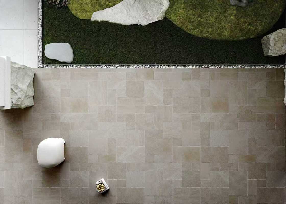 Slip Resistance Outdoor Sandstone Tiles Weather Proof Recyclable And Sustainable