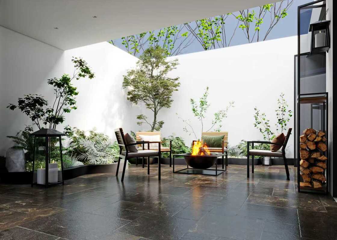 Black Gold Brick Limestone Garden Tiles Easy Cleaning And Maintenance Customizable