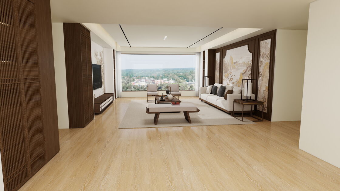 Nogal Golden Oak Spc Tile Flooring With Natural Stone Powder And Eco Friendly Resin