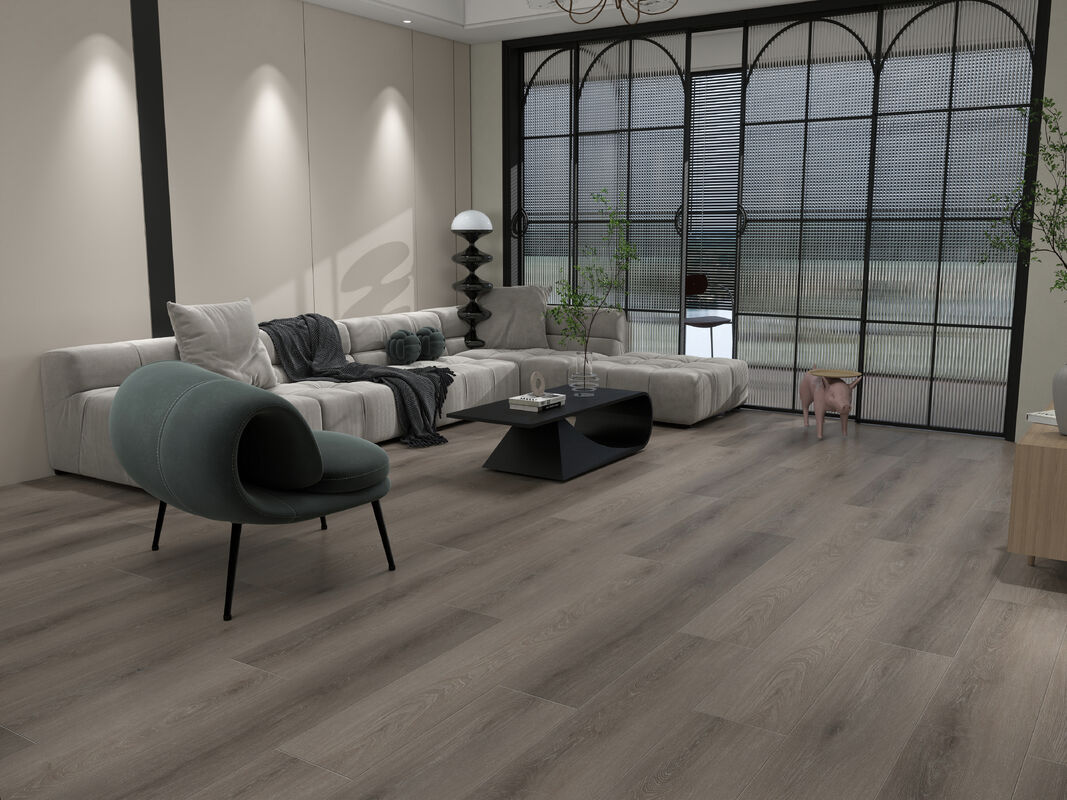 Dark Brown Spc Vinyl Flooring Milos Oak Stylish Design For Living Room