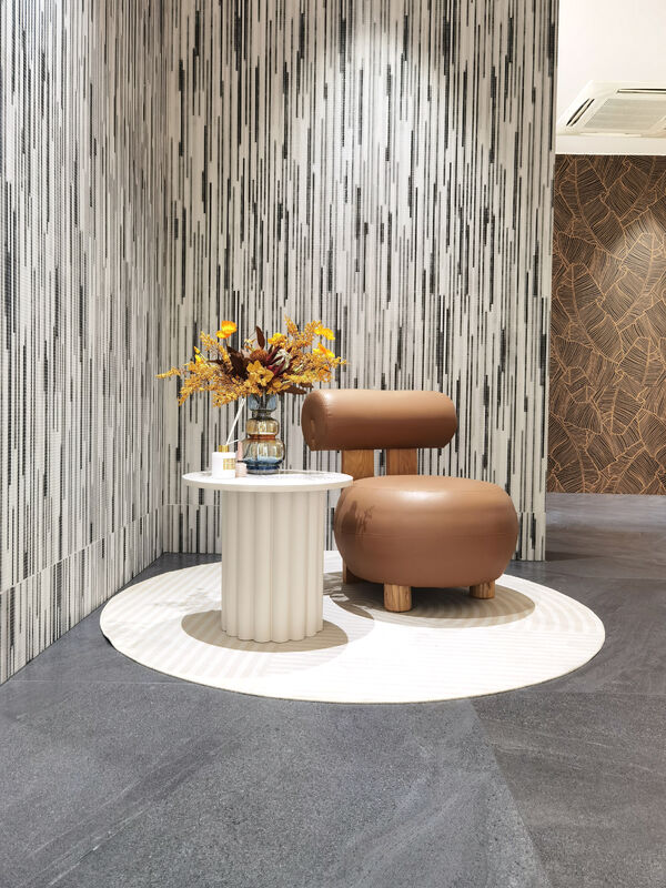 Black And White Mosaic Custom Granite Slab Background Leopard Print For Hotel