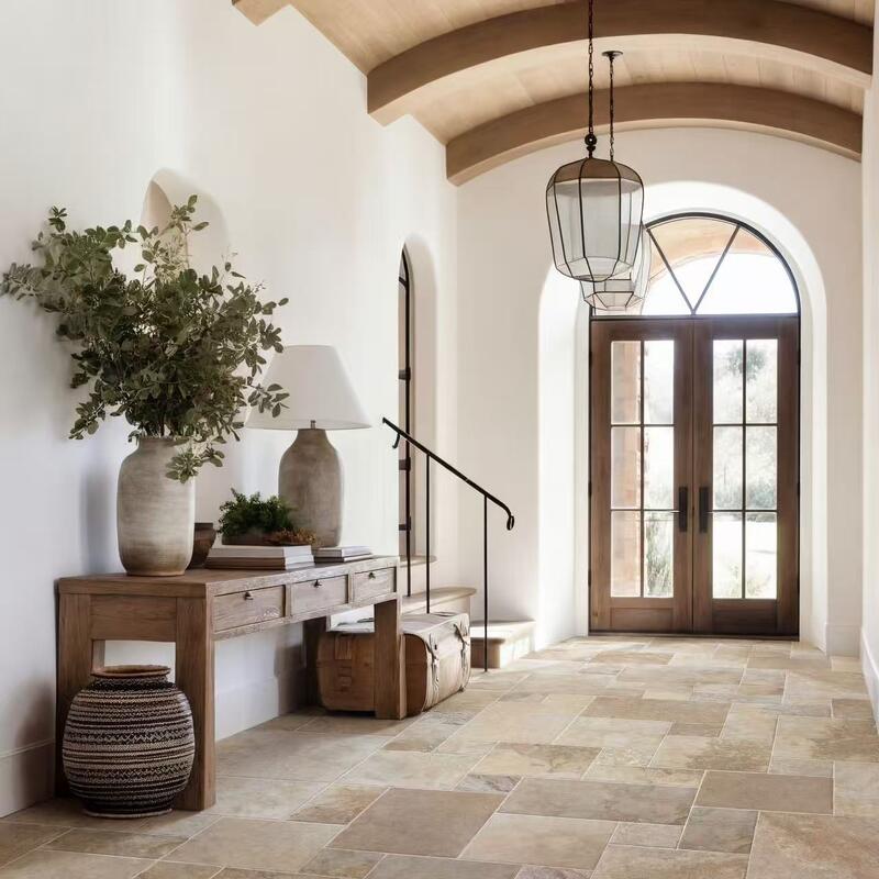 Curved-edge Lame Stone Mixing and laying of 4 different specifications together
