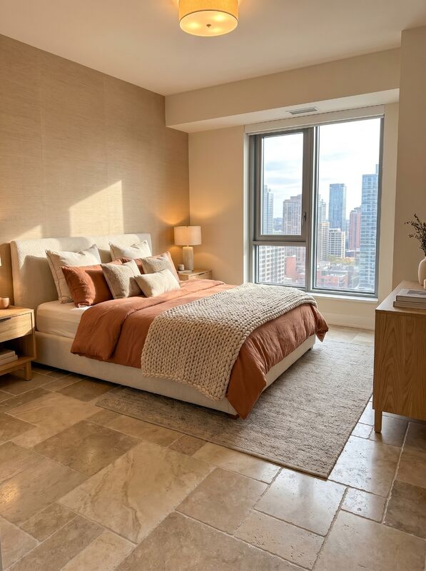 Curved-edge Lame Stone Mixing and laying of 4 different specifications together