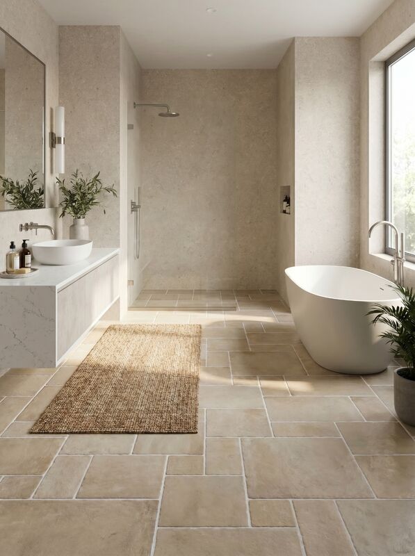 Curved-edge Lame Stone Mixing and laying of 4 different specifications together