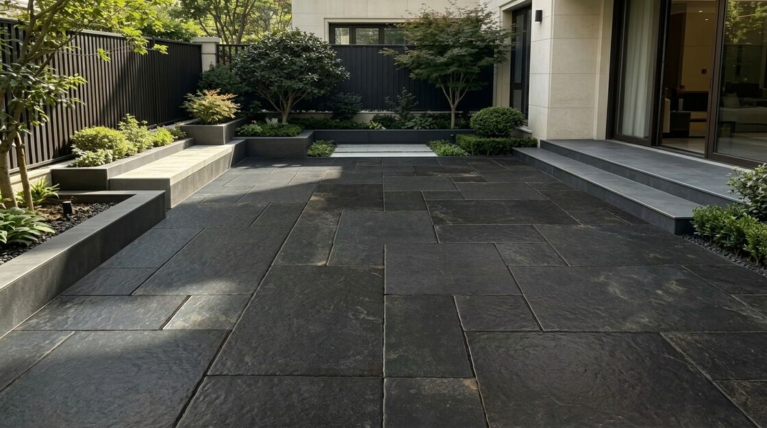 Curved-edge Lame Stone Mixing and laying of 4 different specifications together